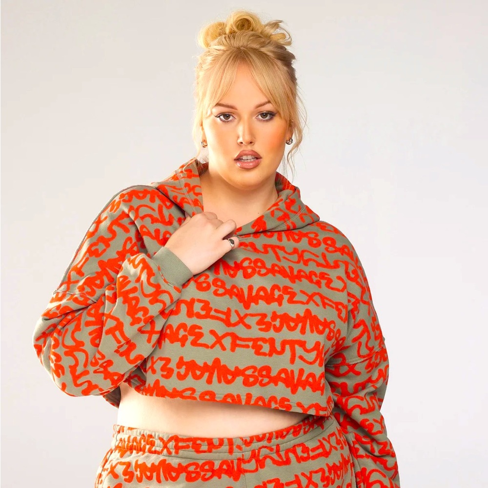 Savage X Fenty Cropped Logo Hoodie